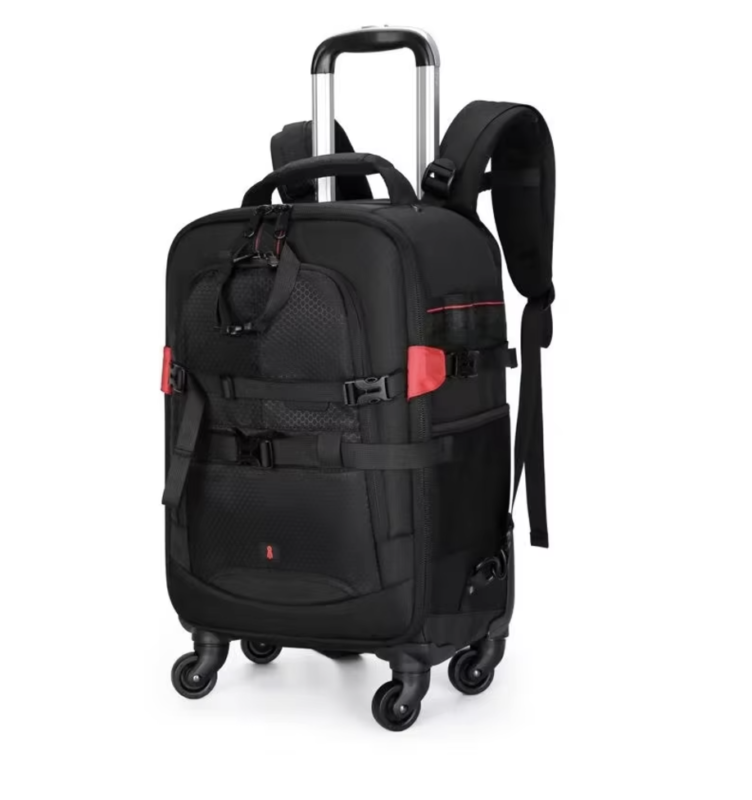 Yaxiumei Large DSLR Camera Trolley Bag with Wheels – Perfect for Travel